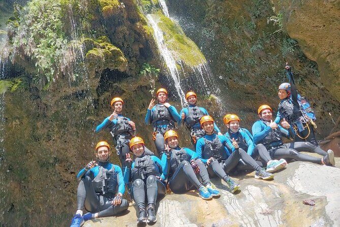 Rappelling, Hiking and Jumping into the water in the Matacanes Canyon
