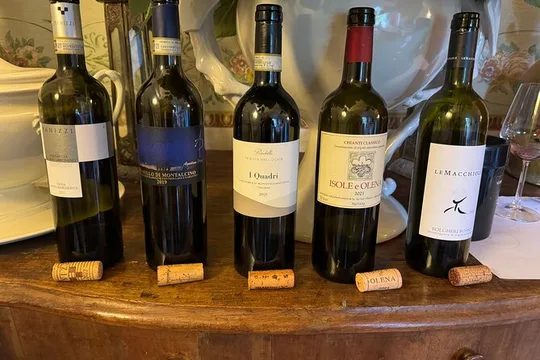 Wine tasting of the great wines of Tuscany with sommelier