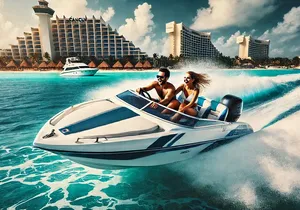 Speedboat Excursion: Thrilling Drive & Snorkel in Cancun Lagoon!