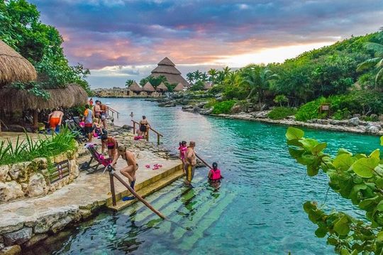 Xcaret Aquatic Theme Park Private 12 hrs Trip from Cancun by van
