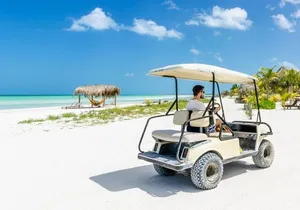 Holbox Island Tour Golf Cart Ferry with Lunch and Transportation