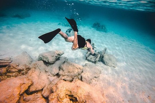 Catamaran Sailing to Isla Mujeres in Stunning Caribbean Waters