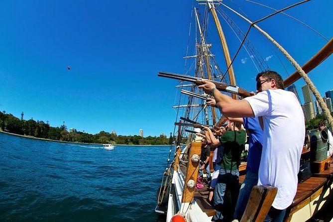 Sydney Harbour Tall Ship Laser Clay Shooting with Mast Climb