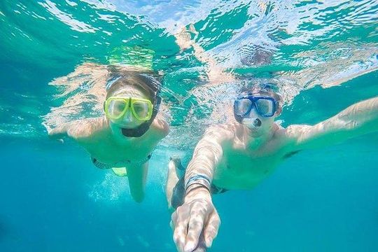 Snorkeling in Cabo San Lucas on 35' Sea Amore Trimaran