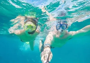 Snorkeling in Cabo San Lucas on 35' Sea Amore Trimaran