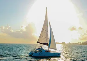 Catamaran to Isla Mujeres with Open Bar - Best Party Experience!