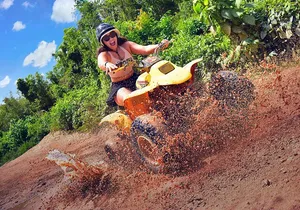 ATV, Zipline & Cenote Adventure & Glass Boat Sightseeing Combo