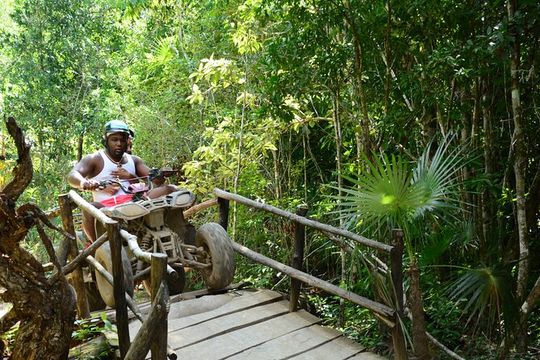 Adventure on ATVs, zip lines, cenote in Riviera Maya