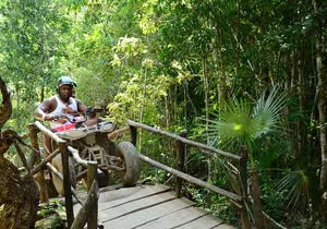 Adventure on ATVs, zip lines, cenote in Riviera Maya