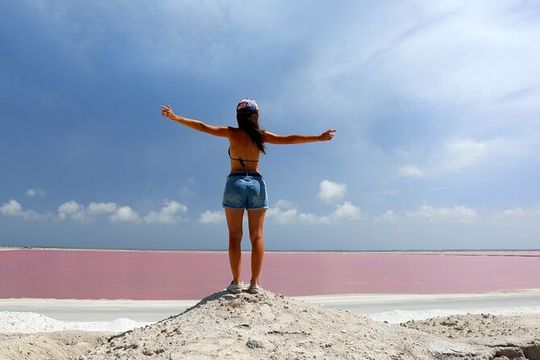 Las Coloradas Amazing Pink Lake & Rio Lagartos from Tulum