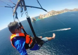 Single, or Double PARASAILING in Cabo with Views of The Arch