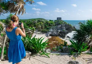 4 PLACES 1 DAY Tour to Coba and Tulum Ruins, Cenote and Playa del Carmen.