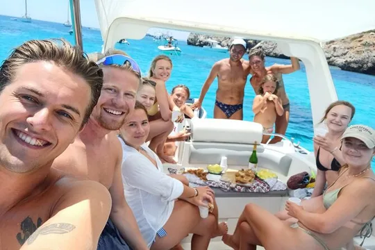 Favignana inflatable boat tour, wine tasting, snorkeling and relaxation