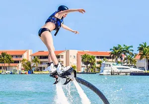 Jump in the air like a dolphin with the Flyboard extreme activity in Cancun