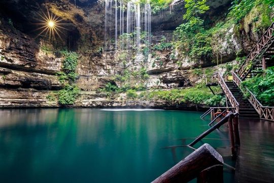 Tour from Cancun to Chichen Itza with cenote food and Valladolid