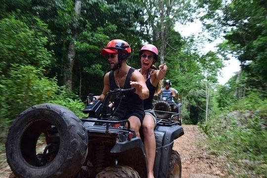 Amazing Combo ATV! with Cenote and Ziplines (ATV shared) From Cancun