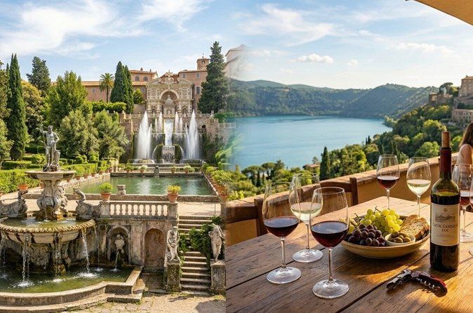 Villa D'Este and Wine Tasting in Castel Gandolfo Private Tour with Driver