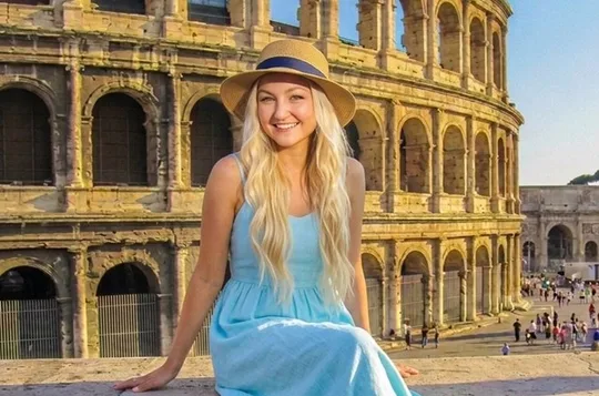 Colosseum Entrance with a Digital Audio