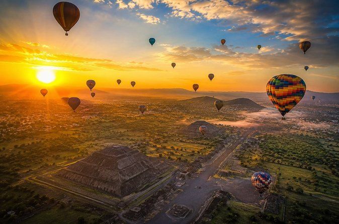 Hot Air Balloon Flight Teotihuacan cave, Tour and Artisan's House