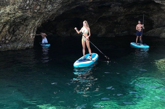 Paddle surfing and snorkeling in Ibiza