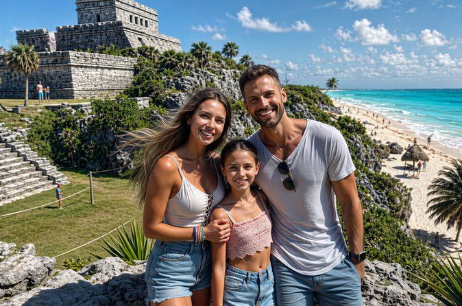 Guided tour to Tulum majestic Ruins + Cenote swim + Lunch