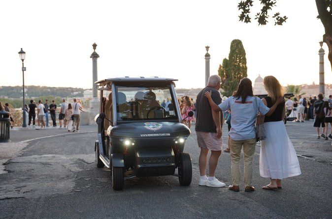 Rome in Golf Cart 4 hours Private Tour with Pickup from hotel