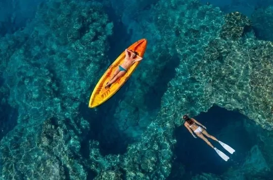 Kayaking Adventure Route with Snorkeling in Mogan Caves
