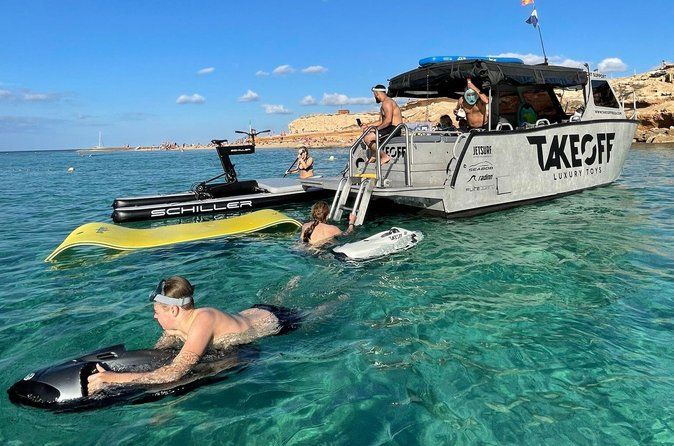 Beach and Cave LUXURY TOYS Boat Tour - Ibiza