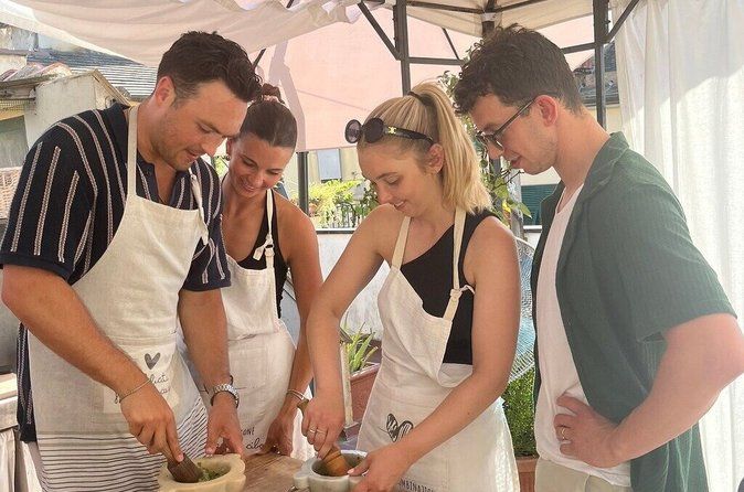 Rooftop Cooking Class in Genoa: Pesto, Fresh Pasta & Wine