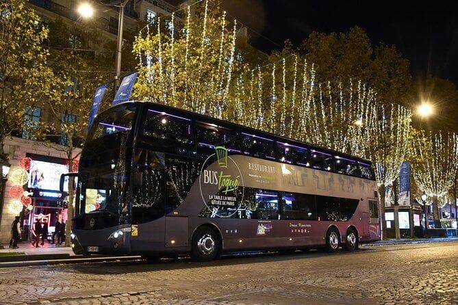 Champs-Elysées Dinner Paris by Night on a Panoramic Bus