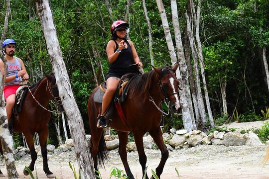 Horseback Riding, ATVSingle, Cenote& Ziplinesfrom Playa delCarmen