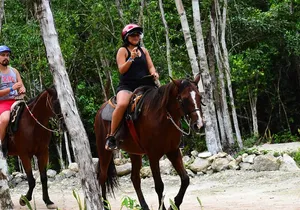 Horseback Riding, ATVSingle, Cenote& Ziplinesfrom Playa delCarmen