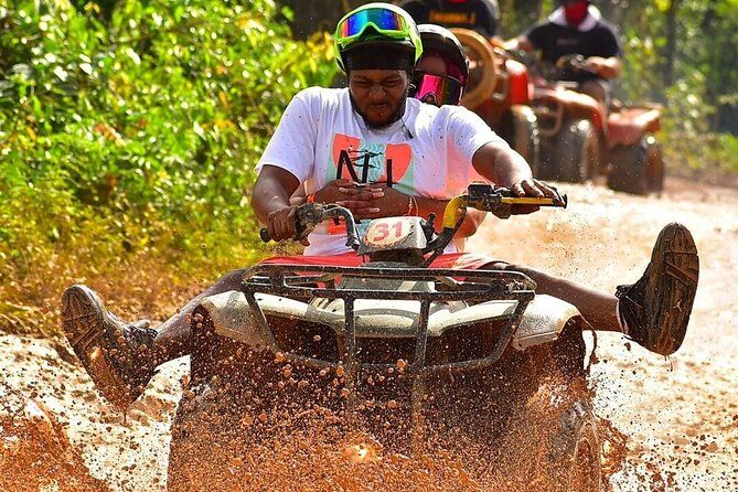 Extreme Day in Cancun: ATVs Zip Lines Cenote Lunch and Transport