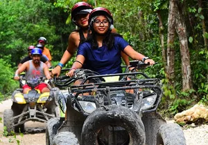 Combo 3 in 1 ATV (shared) Ziplines & Cenote in Puerto Morelos