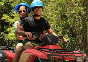 Shared ATV, Zipline, and Cenote Adventure from Playa del Carmen