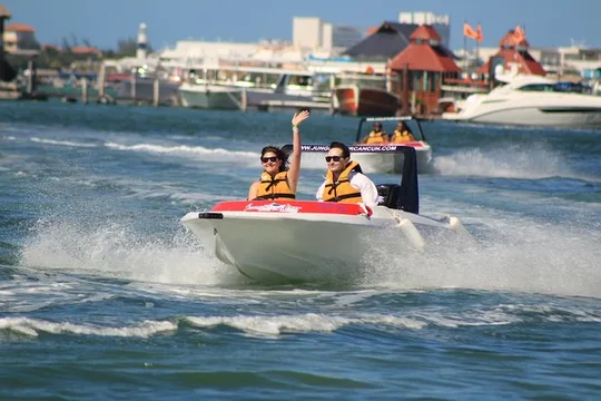 The most Intrepid Speedboat Adventure in Cancun Snorkel included