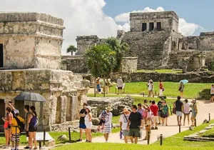 Full-Day Coba Tulum Cenote and Playa del Carmen Tour