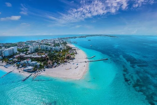 CATAMARAN to Isla Mujeres, Snorkel & Beach Club by Xcaret