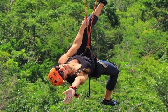 Tulum Adventure: Rappel, Jungle Zipline & Cenote Snorkeling