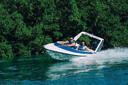 Cancun Adventure Speed Boat Jungle Tour with Transportation