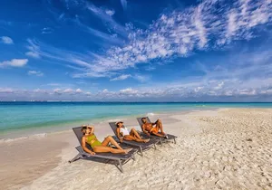 CATAMARAN to Isla Mujeres, Snorkel & Beach Club by Xcaret