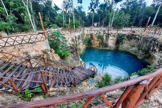 Explore 3 Cenotes & Kaan Luum Lagoon from Cancun