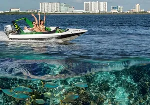 Exciting Speedboat & Snorkeling Tour in Cancun Lagoon!