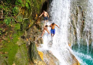 Blue Hole Waterfalls and Rasta Garden from Montego Bay