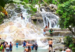 Dunn's River Park & Blue Hole Waterfall Combo from Montego Bay
