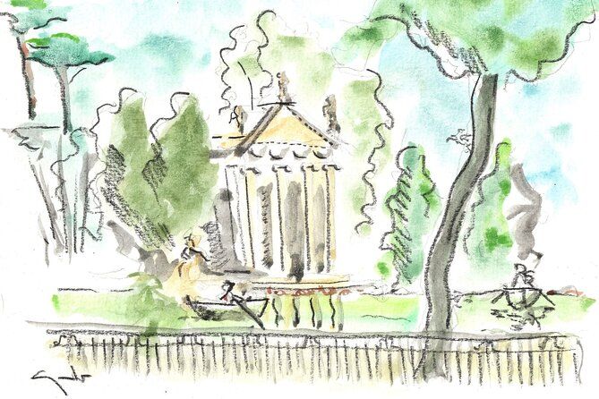 Private Watercolor Tour to Villa Borghese Rome with Guido