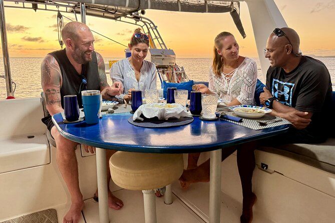Private Sunset Dinner Cruise in Bonaire w/ Sailing & Snorkeling