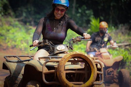 ATV Jungle Adventure with Ziplines, Cenote & Transportation