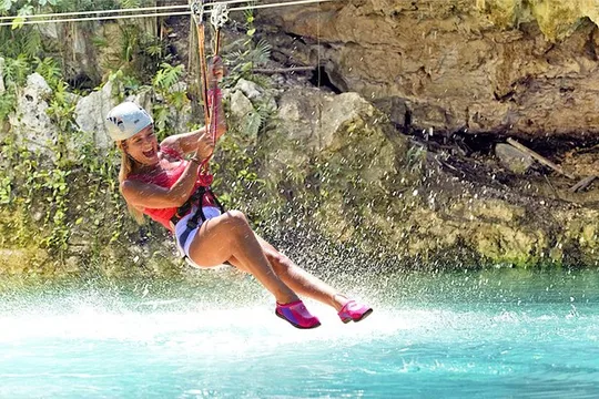 Zipline Mega Splash at Bavaro Adventure Park
