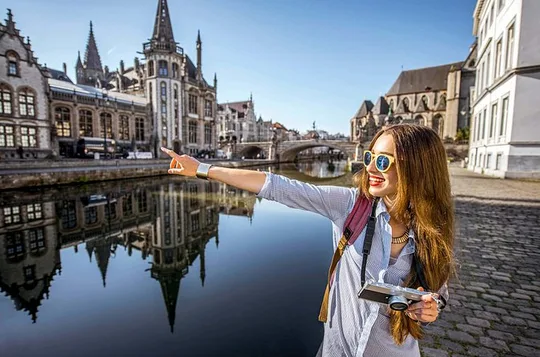 Gent-vandringstur med audioguide på smarttelefonen din